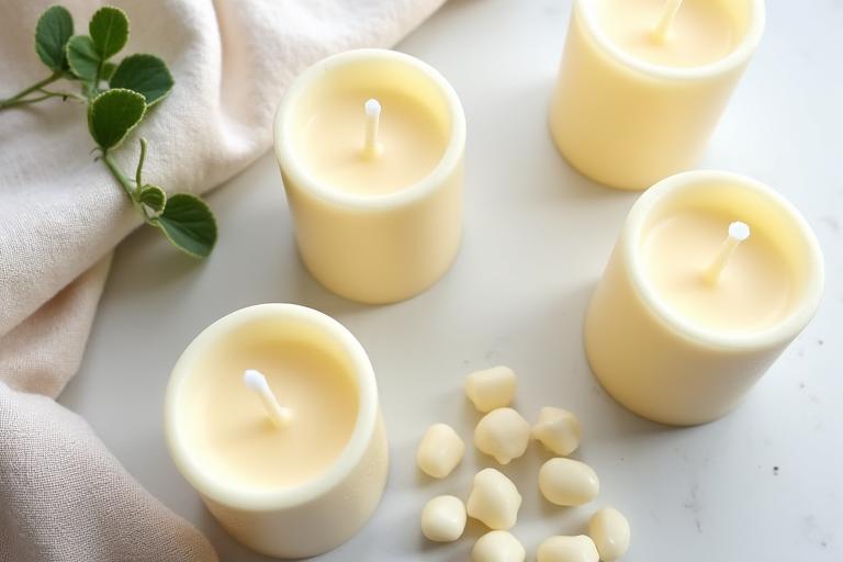 Velas de cera de soja natural